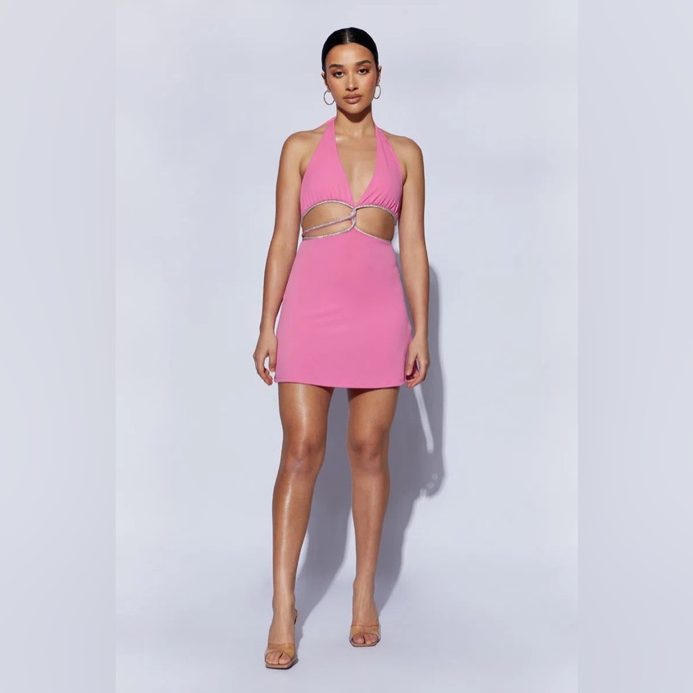 Meshki Nicha halter mini dress